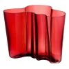 IITTALA Alvar Aalto 16cm Glass Vase Cranberry