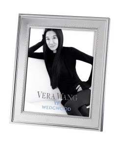 Wedgwood Vera Wang 8x10" Grosgrain Photo Frame Silver