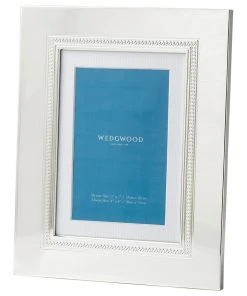 Wedgwood Simply Wish 5x7" Photo Frame Mirrored Silver