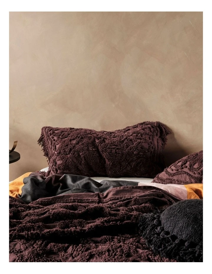 Linen House Somers European Pillow Case Espresso 4 Linen House Somers European Pillow Case Espresso - Image 4