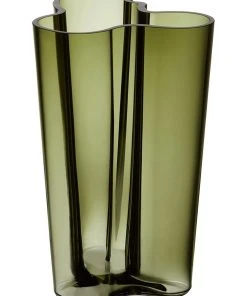 IITTALA Alvar Aalto 22cm Glass Vase Moss Green