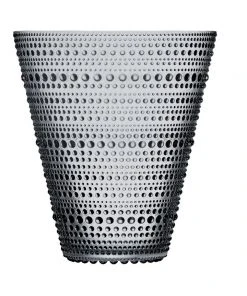 IITTALA Kastehelmi 15cm Glass Vase Grey
