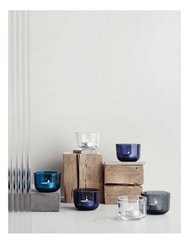 IITTALA Valkea Votive 6cm Candle Holder Sea Blue 2 IITTALA Valkea Votive 6cm Candle Holder Sea Blue - Image 2