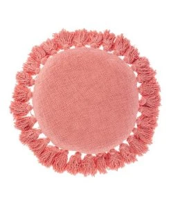 Linen House Florida Round Cushion Pink