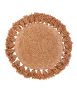 Linen House Florida Cushion in Brandy Brown