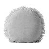 Aura Home Vintage Linen Fringe 45cm Round Cushion in Smoke