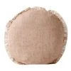 Aura Home Vintage Linen Fringe 55cm Cushion in Pink Clay