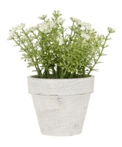 Heritage Artificial White Flowers in Pot 16.5cm