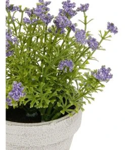 Heritage Artificial Lilac Flowers in Pot