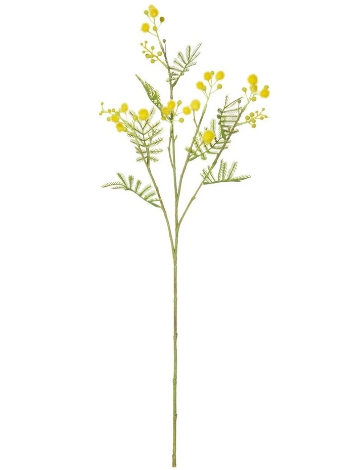 Rogue Mimosa Spray 62cm Artificial Stem Yellow 1 Rogue Mimosa Spray 62cm Artificial Stem Yellow