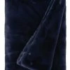 Heritage Amelie Faux Fur Throw Dark Blue