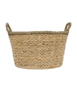 Heritage Large Light Brown Water Hyacinth Basket