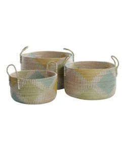 Vue Multicoloured Patterned Woven Baskets