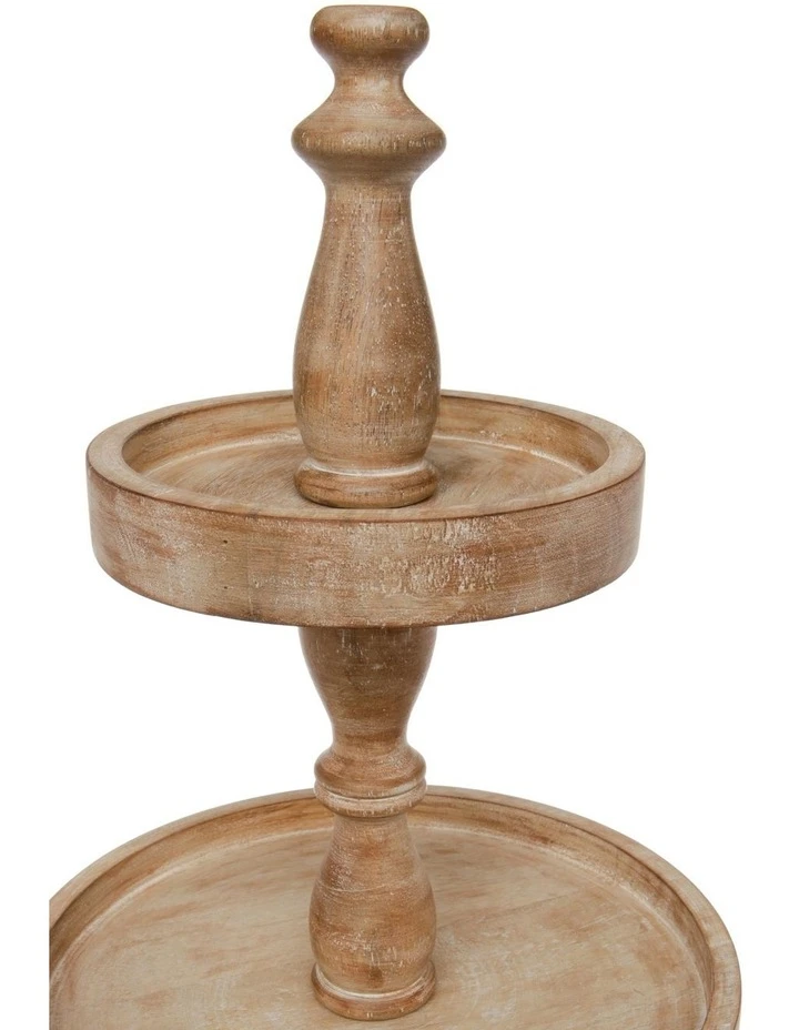 Heritage Wooden 4 Tier Stand 38x38x66cm in White Ash 2 Heritage Wooden 4 Tier Stand 38x38x66cm in White Ash - Image 2