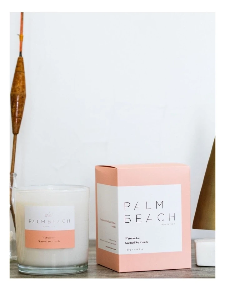Palm Beach Collection Watermelon 420g Scented Soy Candle 4 Palm Beach Collection Watermelon 420g Scented Soy Candle - Image 4