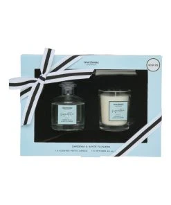 True Home Signature Gardenia & White Flowers Mini Candle and Diffuser Duo