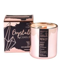 Wicks and Stones Infinity Pyrite Candle