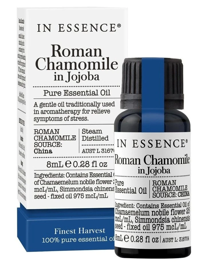 In Essence Roman Chamomile in Jojoba 2.5% Pure Essential Oil 8ml 1 In Essence Roman Chamomile in Jojoba 2.5% Pure Essential Oil 8ml