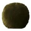 Aura Home Luxury Velvet 55cm Round Cushion in Khaki