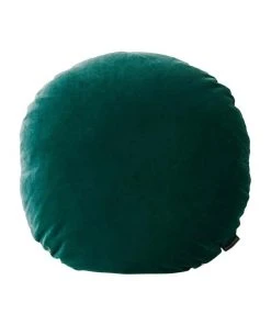 Aura Home Luxury Velvet 55cm Round Cushion in Forest Night