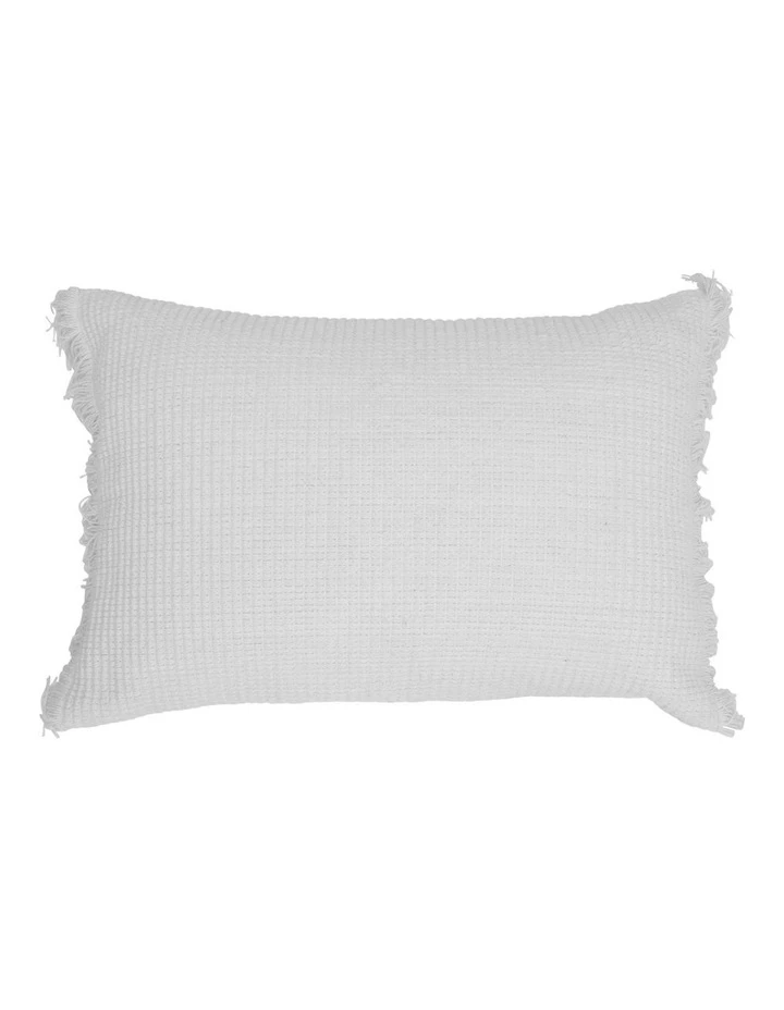 Australian House & Garden Coachwood Ribbed Cotton With Fringe Cushion Off-White 1 Australian House & Garden Coachwood Ribbed Cotton With Fringe Cushion Off-White