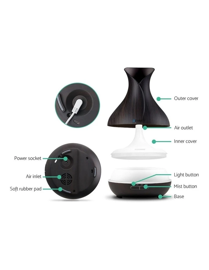 Devanti Aroma Aromatherapy Diffuser 3 Devanti Aroma Aromatherapy Diffuser - Image 3
