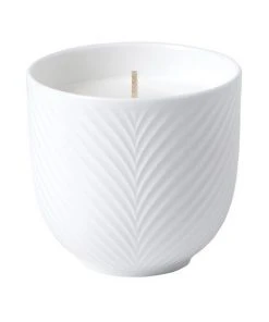 Wedgwood Folia 8cm Filled Candle White