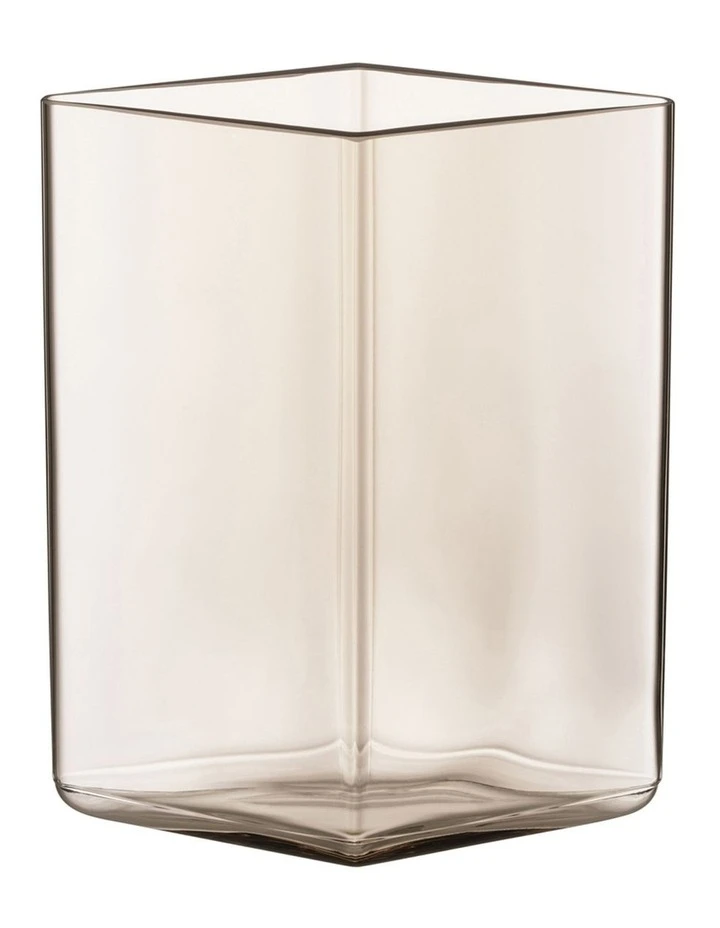 IITTALA Ruutu 14cm Glass Vase Linen 1 IITTALA Ruutu 14cm Glass Vase Linen