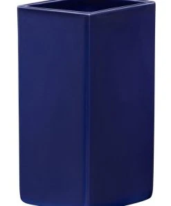 IITTALA Ruutu 18cm Glass Vase Dark Blue