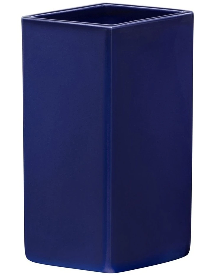 IITTALA Ruutu 18cm Glass Vase Dark Blue 1 IITTALA Ruutu 18cm Glass Vase Dark Blue