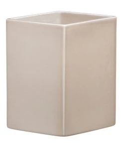 IITTALA Ruutu 18cm Glass Vase Beige