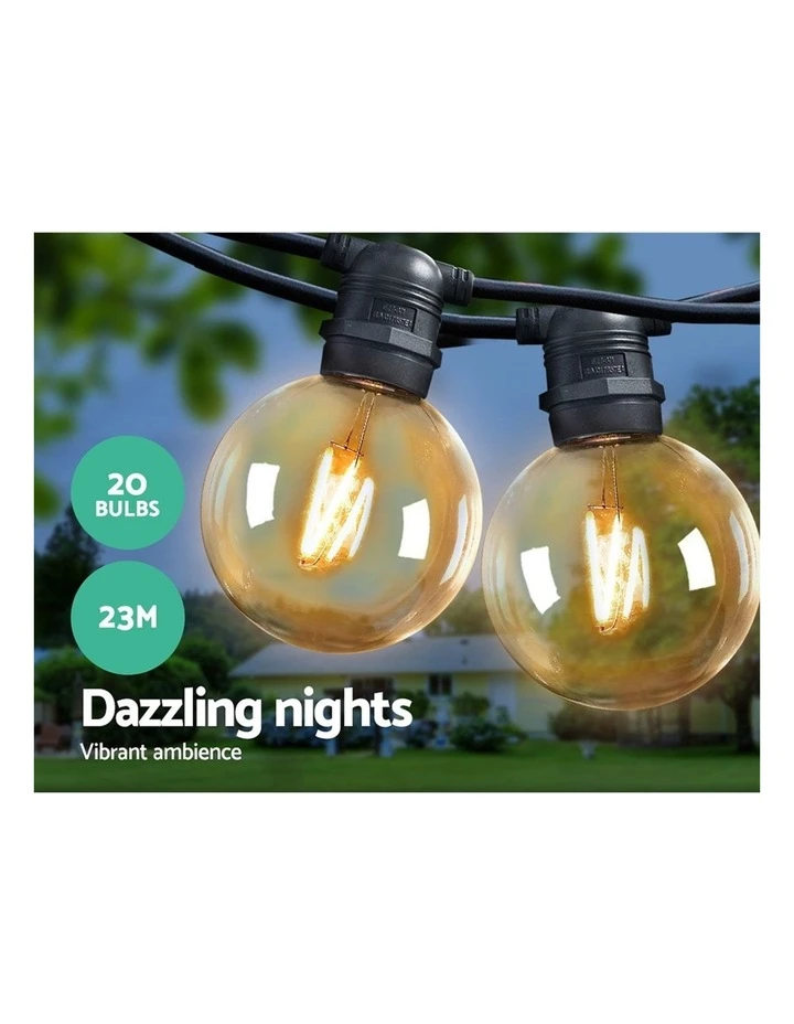 My Plaza Jingle Jollys 23m LED Festoon String Lights Kits Wedding Party Warm White 3 My Plaza Jingle Jollys 23m LED Festoon String Lights Kits Wedding Party Warm White - Image 3