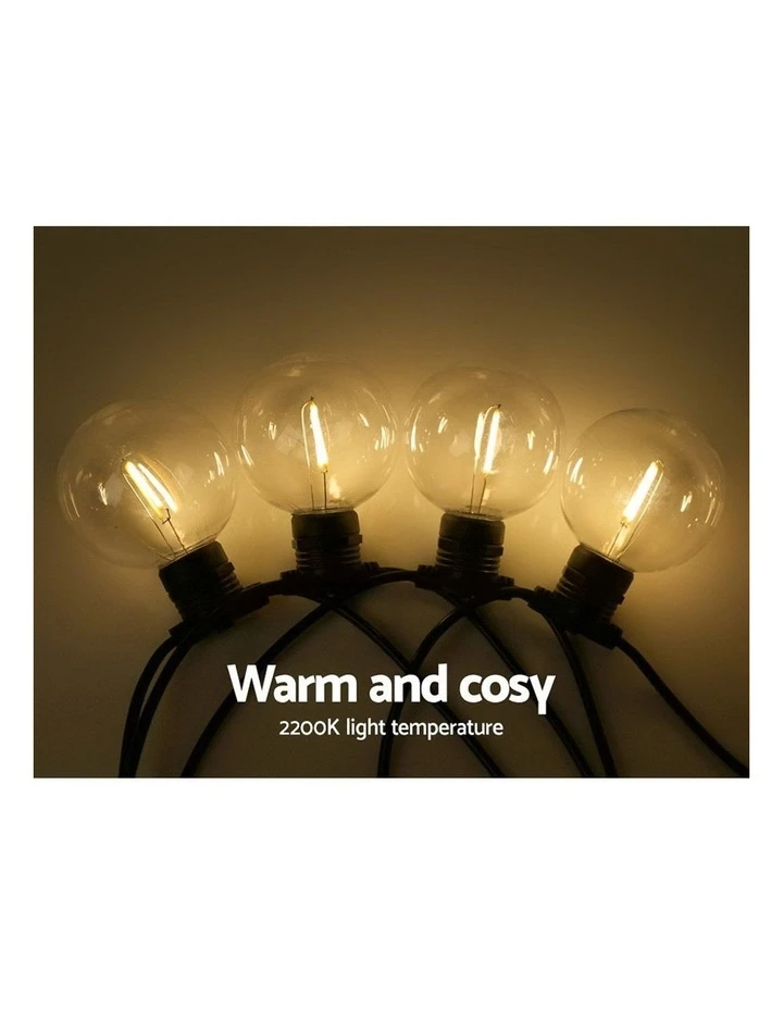 My Plaza Jingle Jollys 23m LED Festoon String Lights Kits Wedding Party Warm White 4 My Plaza Jingle Jollys 23m LED Festoon String Lights Kits Wedding Party Warm White - Image 4