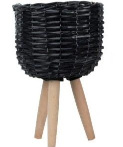 Cooper & Co Natural Wicker Willow Flower Basket Pot