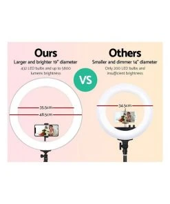 Embellir 19" LED Ring Light -The Shine Nook Sales Store 758022760 4 720x928