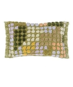 Linen House McKenzie Cushion in Fern Green