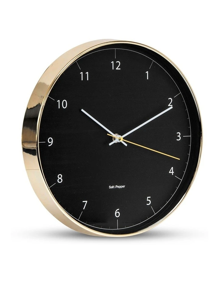 Salt&Pepper Blair 31cm Wall Clock Black/Gold 2 Salt&Pepper Blair 31cm Wall Clock Black/Gold - Image 2
