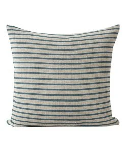 Aura Home Heirloom Stripe Cushion in Indian Teal
