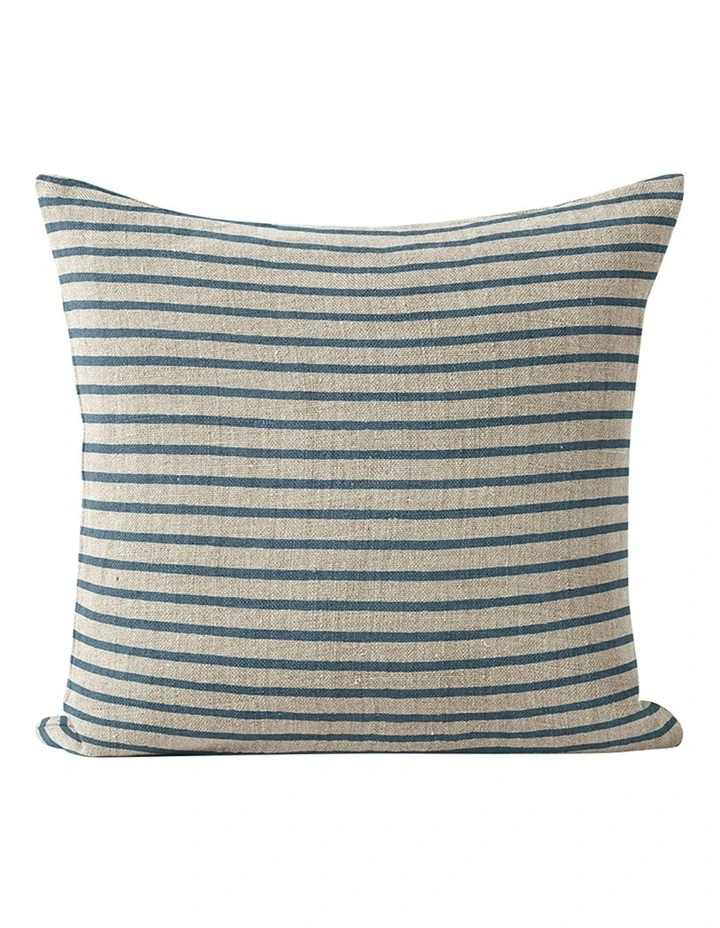 Aura Home Heirloom Stripe Cushion in Indian Teal 1 Aura Home Heirloom Stripe Cushion in Indian Teal
