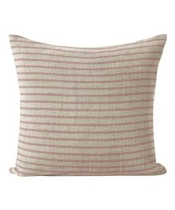 Aura Home Heirloom Stripe Cushion in Rosewater