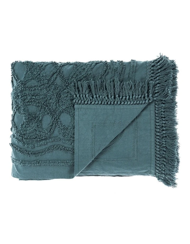 Linen House Somers Throw in Petrol Grey 1 Linen House Somers Throw in Petrol Grey