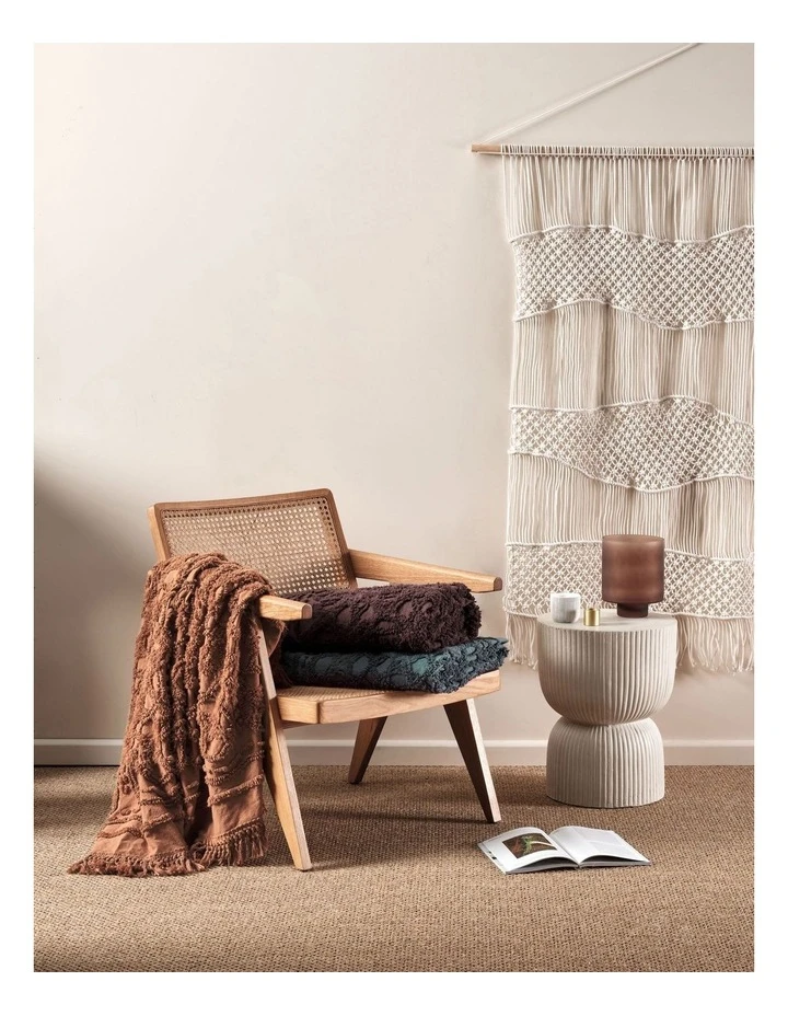 Linen House Somers Throw in Petrol Grey 4 Linen House Somers Throw in Petrol Grey - Image 4