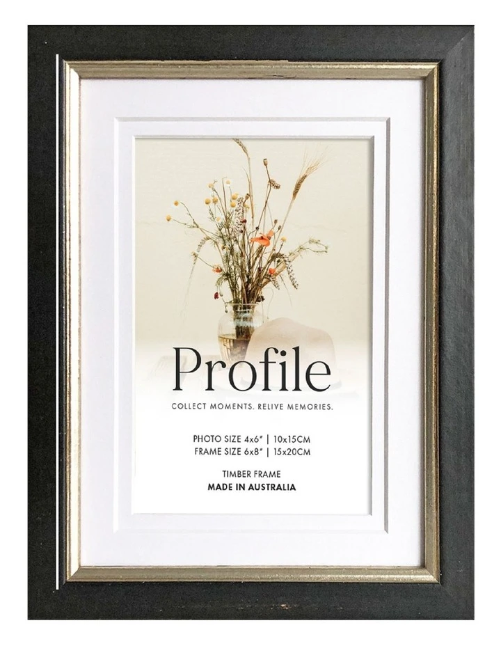 Profile Bonjour Black Silver Timber Photo Frame 8x10/5x7 1 Profile Bonjour Black Silver Timber Photo Frame 8x10/5x7