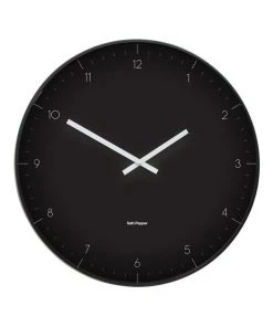 Salt&Pepper Elio Black Metal Clock 53.5cm