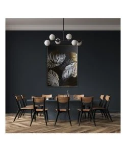 Cooper & Co. 143 x 102cm Foil Print Leaves Canvas Framed Wall Art -The Shine Nook Sales Store 779422420 3 720x928