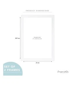 Cooper & Co Set Of 2 A4 White Premium Paradise Wooden Photo Frame -The Shine Nook Sales Store 779423050 7 720x928