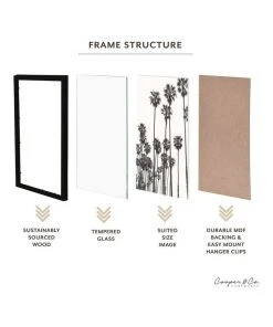 Cooper & Co Set Of 2 A4 Black Premium Paradise Wooden Photo Frame -The Shine Nook Sales Store 779423860 6 720x928