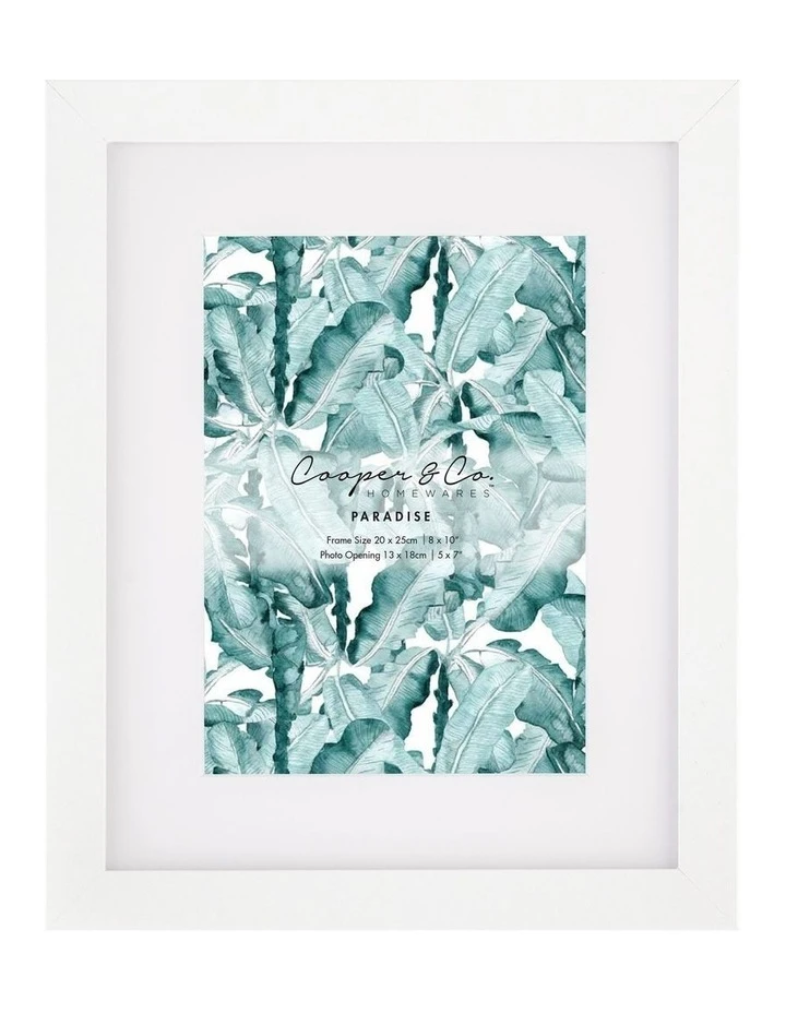 Cooper & Co Set Of 4 20x25cm Mat to 13x18cm White Premium Paradise Wooden Photo Frame 2 Cooper & Co Set Of 4 20x25cm Mat to 13x18cm White Premium Paradise Wooden Photo Frame - Image 2