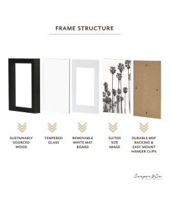 Cooper & Co Set Of 4 20x25cm Mat to 13x18cm Black Premium Paradise Wooden Photo Frame -The Shine Nook Sales Store 779424760 6 720x928