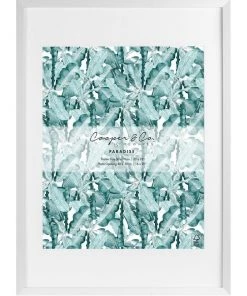 Cooper & Co 50x70cm Mat to 40x50cm White Premium Paradise Wooden Photo Frame